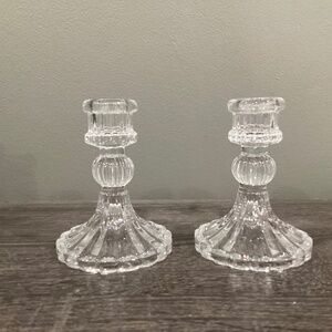 GLASS CANDLE HOLDER CLEAR